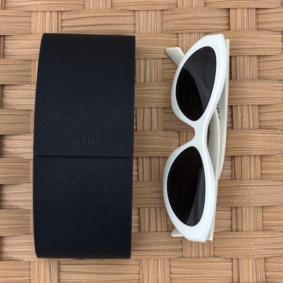 Prada PR 26ZS White Cat-Eye Sunglasses